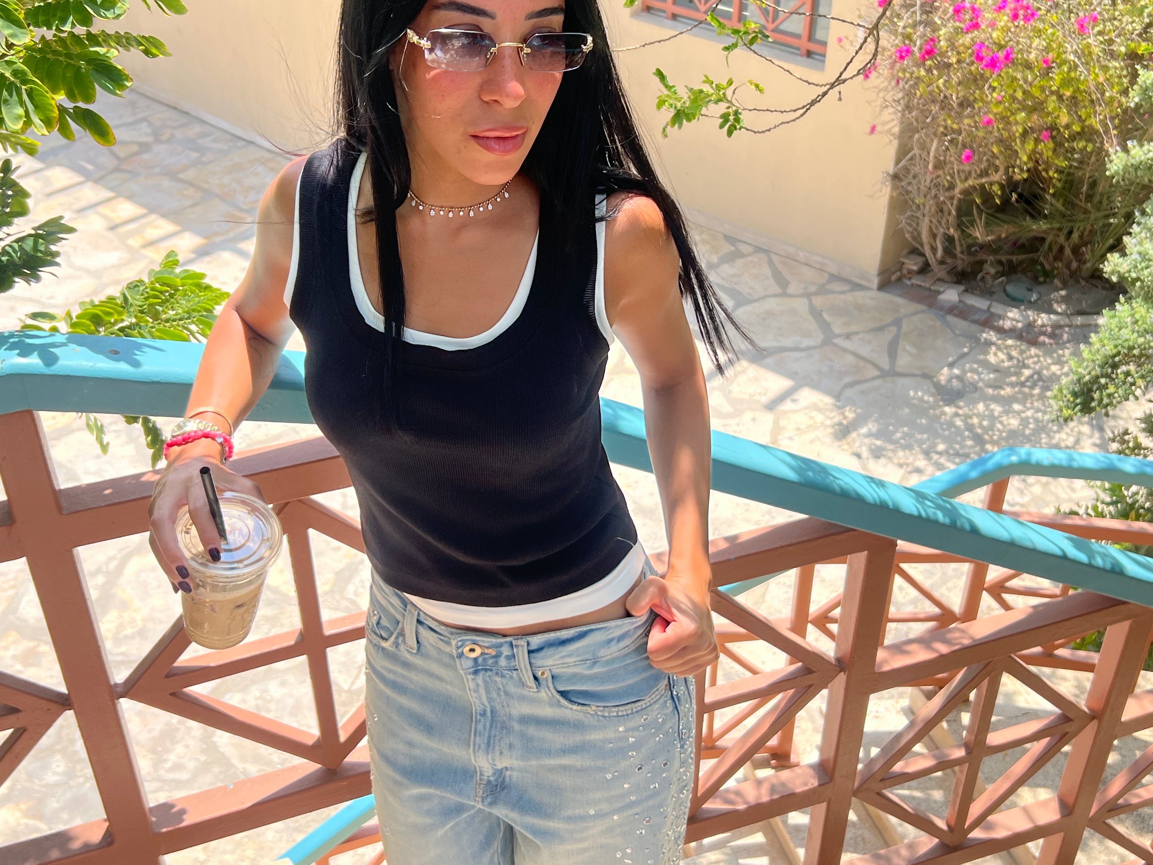The Contrast B&W Top