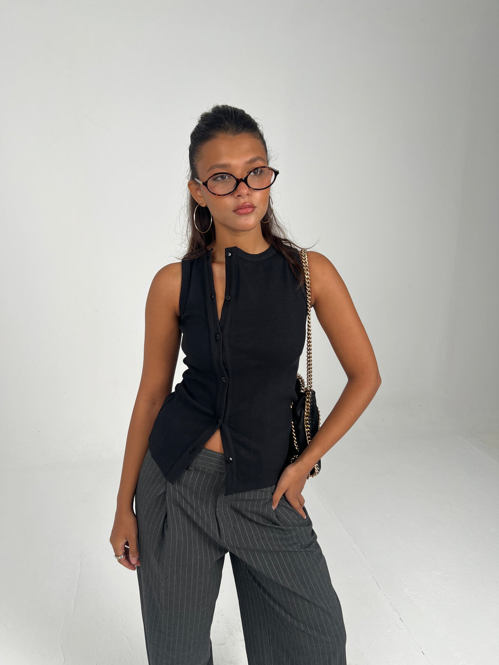 Asymmetrical Ribbed Tank top