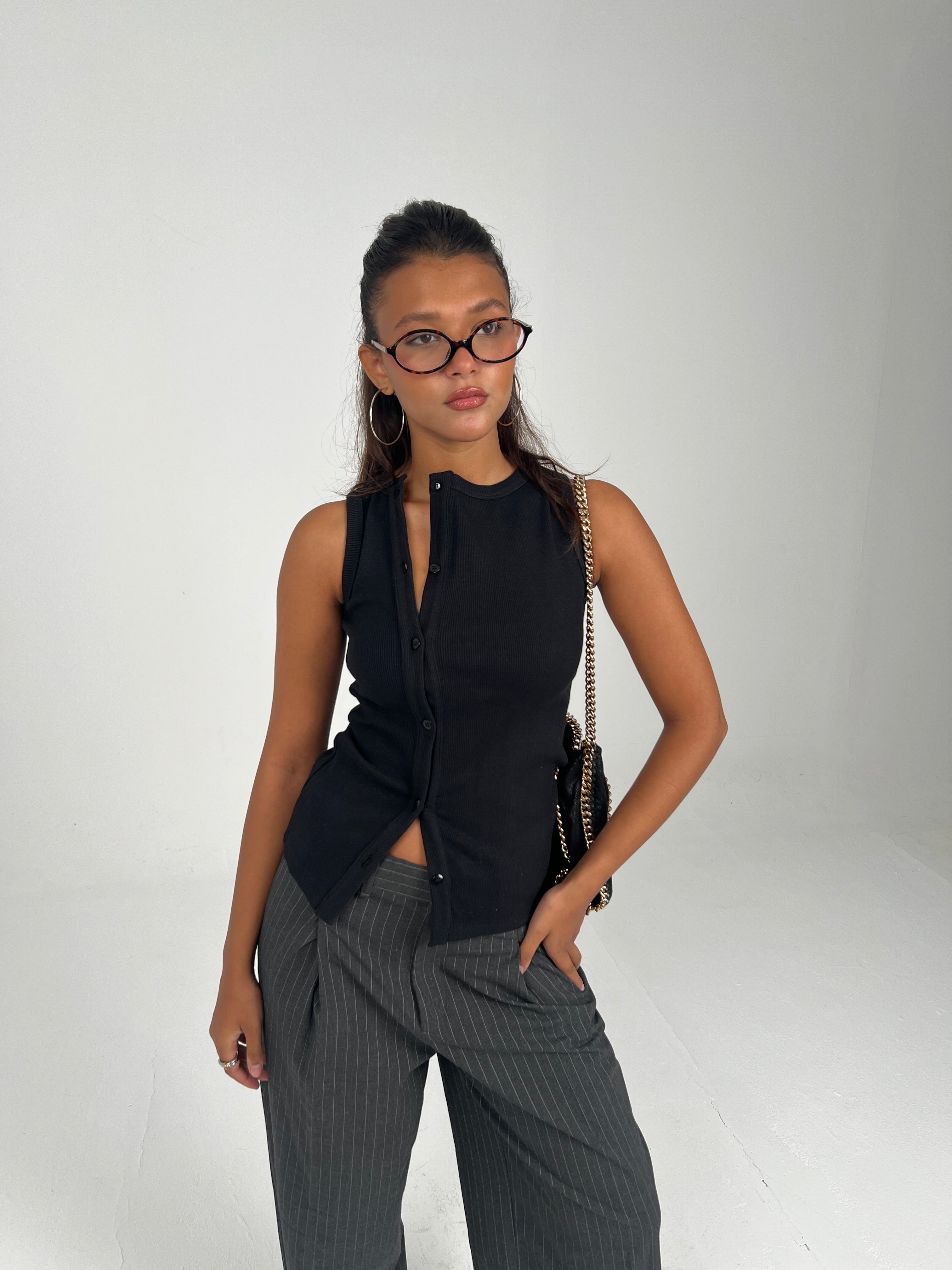 Asymmetrical Ribbed Tank top