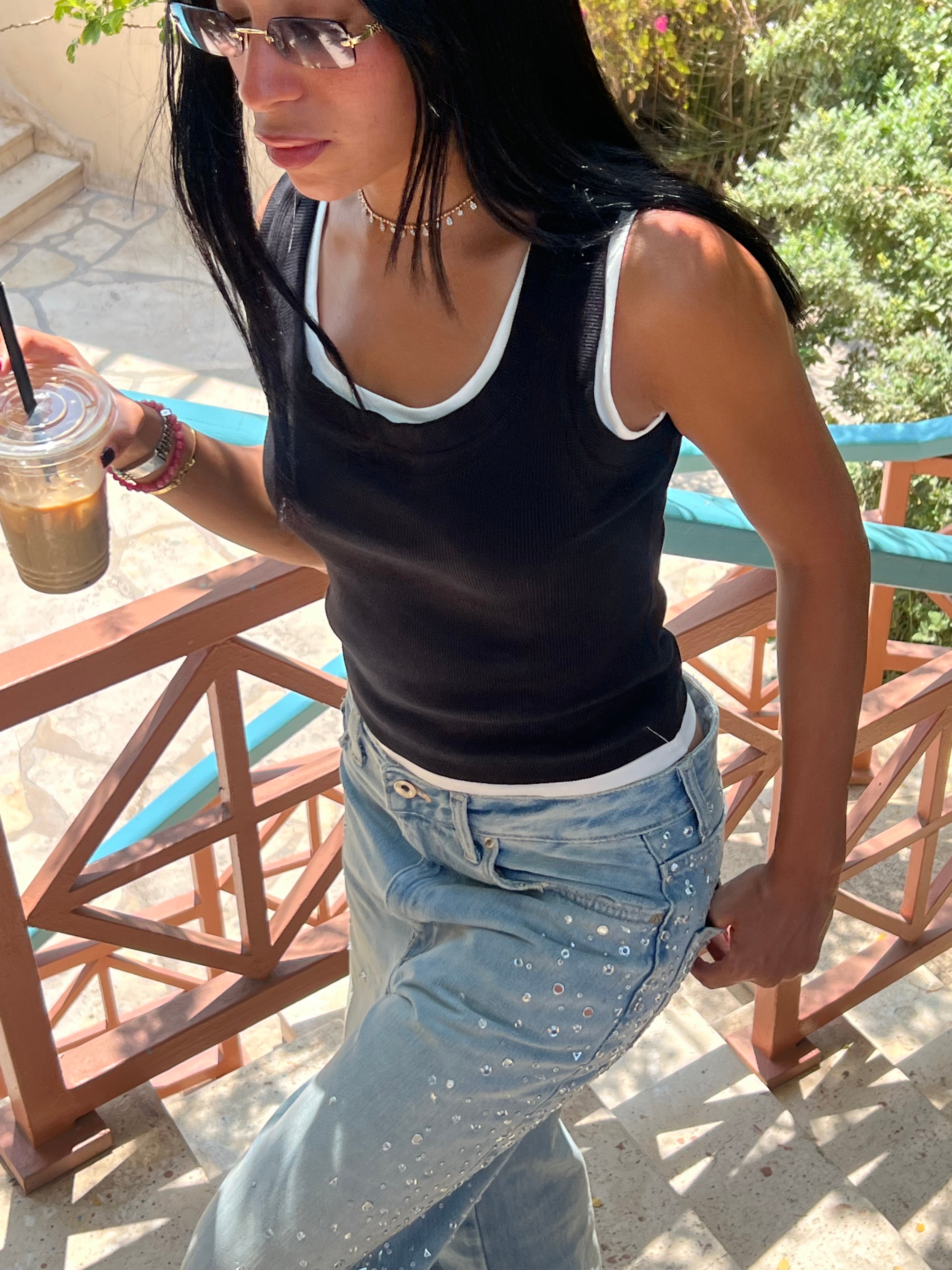 The Contrast B&W Top